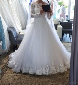 Predám krásne svadobné šaty - 5