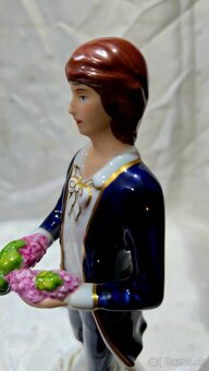Royal Dux Bohemia – porcelánová soška mladíka (25 cm) - 5