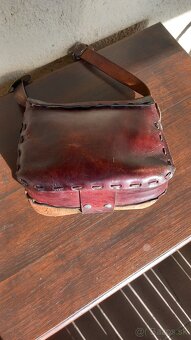 Starožitná koženná brašňa - 5