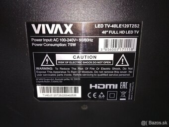 40" LED televizor Vivax 40LE120T2S2, ČIARA NA OBRAZOVKE - 5