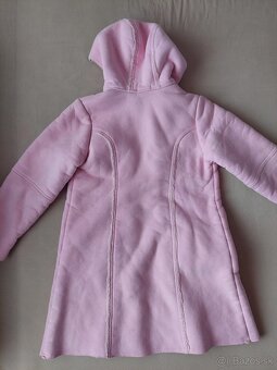 Semišový ružový kabát - 5