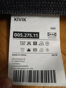 KIVIK IKEA 3-pohovka, 2-pohovka, podložka farba: tresund ant - 5