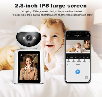 WiFi monitorovacia kamera s displejom SriHome - 5