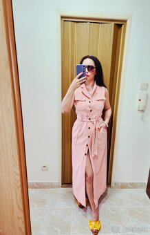 Rifľové letné šaty - mäkkučká riflovina - 5