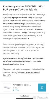 2ks Matrace Silvy Deluxe 80x200cm, H3/ H4 - 5
