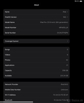 iPad Pro 12.9” 6. gen M2, 256GB + Apple Pencil - 5