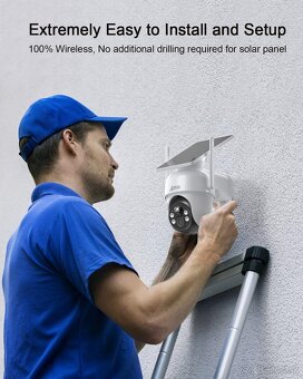 4 kamier so solárnym panelom súprava WiFi - 5
