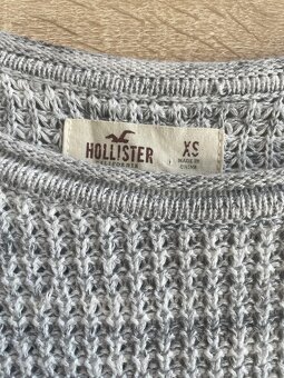 Dámsky pletený sveter Hollister – sýto sivý, veľkosť XS - 5