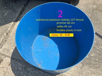 Plastová kaďa 416 L a smaltovaná vaňa na zrážkovú vodu - 5