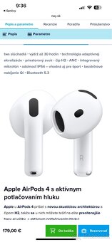 Slúchadlá Apple AirPods 4 (MXP93ZM/A) - 5