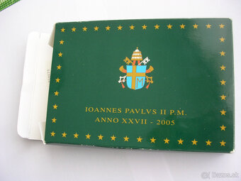 sada VATIKAN 2005 pápež Ján Pavol II.-PROOF s Ag mincou - 5
