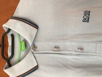 HUGO BOSS originál azurove pánske polotricko L/XL - 5