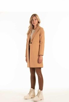 Dámsky hnedý kabát - 5