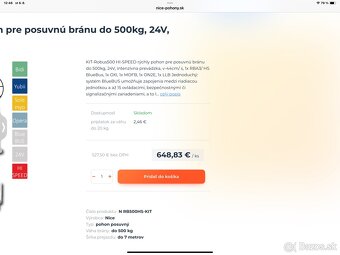 Predam pohon posuvnej brany Nice RB500HS - 5