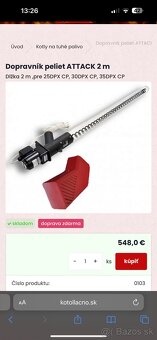 Predám peletový horák ATACK + podávač + zásobník 500L – komp - 5