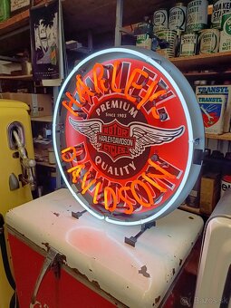 Velký neon Harley Davidson, dekorace - 5