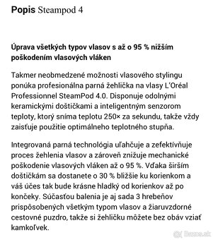 Loreal SteamPod 4 - žehlička na vlasy - 5
