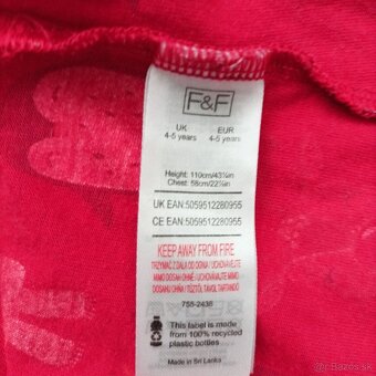 Vianočné šaty + tričko , velk.110 - 5