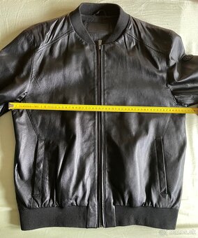 Pánska kožená bunda “bomber” Trussardi - 5