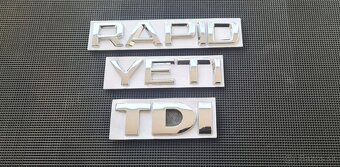 ŠKODA nápisy ČIERNE / CHROMOVE - 5