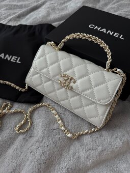 Chanel top handle biela taska kabelka nova - 5
