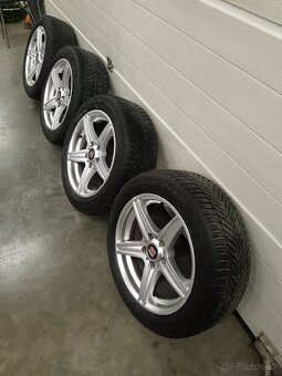 Predám alu disky zo zimnými gumami 205/55/r16 - 5