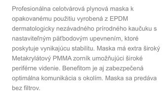 Predam celotvarovu masku PANO - 5