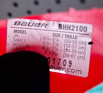 Hokejová prilba Bauer 50-55cm cervena - 5