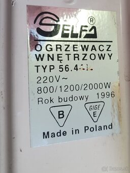 ELFA olejový radiátor (2kW) - 5