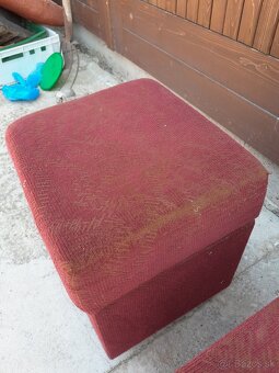 Predám bordové taburetky - 5