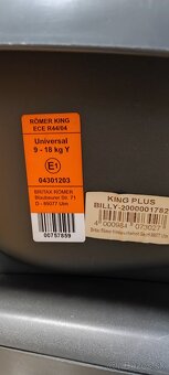 Predám autosedačku BRITAX RÖMER King 9-18kg - 5