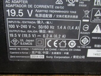 SONY 19,5V- 6,2A tv adapter - 5
