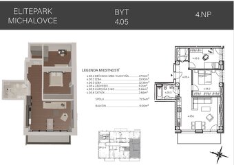 Predaj 3 izbového bytu - ELITE PARK - 5