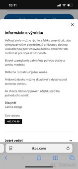 Jedalensky stol +stolicky Ikea Ingatorp - 5