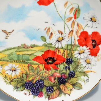 Kompletná sada 4 porcelánové taniere - 4 ročné obdobia - 5