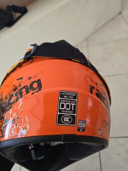 Nová prilva veľkosť M - 56-57cm - Orange Black - 5