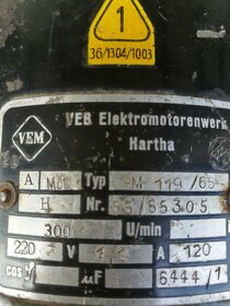 Elektromotor VEB jednofázový 220V. - 5