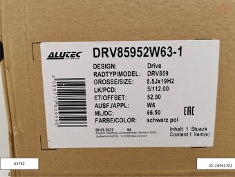 Škoda, Vw, Seat alu disky R19 5x112 ET52 8,5J 1205 - 5