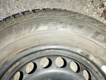 Predám plechové disky plus zimné pneu 195/65R15 - 5