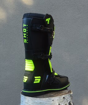 Čižmy topánky SHOT žlté fluo čierne - 5