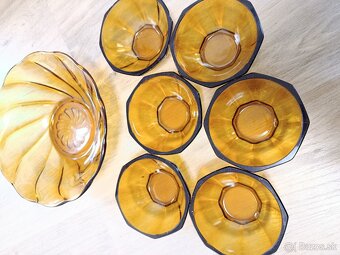 Retro misky , medové sklo - 5