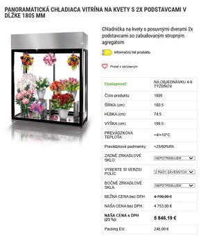 Chladiaca panoramatická vitrína na kvety RAPA - 5