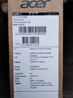 PC notebook Acer swift 1 - 5