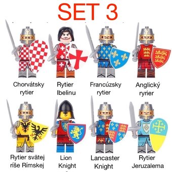 Figúrky Rytieri 3 (8ks) typ lego, nové, nehrané - 5
