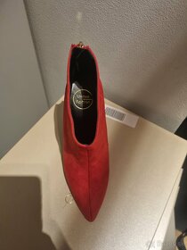 Cizmy,cervene vysoke topanky,semisove cizmy - 5