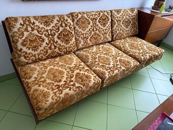 Retro gauč, perinár, stolík - 5