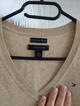 TOMMY HILFIGER originál smotanový damsky svetrik S - 5