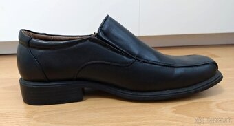 Pánske čierne elegantné topánky / mokasíny - 5