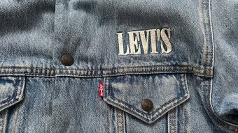 Pánska,zateplená,riflová,obojstranná bunda LEVIS - M - 5
