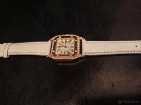 Prekrásne dámske hodinky bielej farby - 5